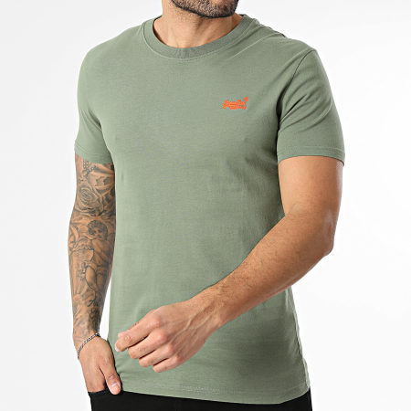 Superdry - Camiseta Essential Logo Bordado M1011245A Verde Kaki