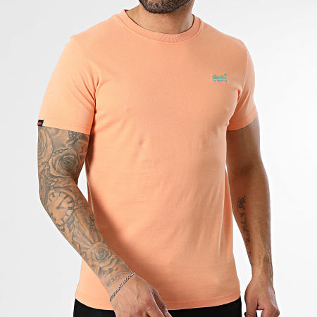 Superdry - Camiseta Essential Logo Embroidery M1011245A Naranja Claro