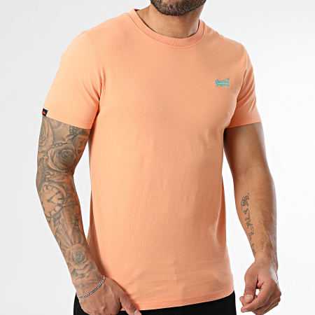 Superdry - Camiseta Essential Logo Embroidery M1011245A Naranja Claro