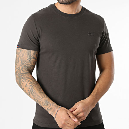 Superdry - Camiseta Essential Logo Embroidery M1011245A Negro