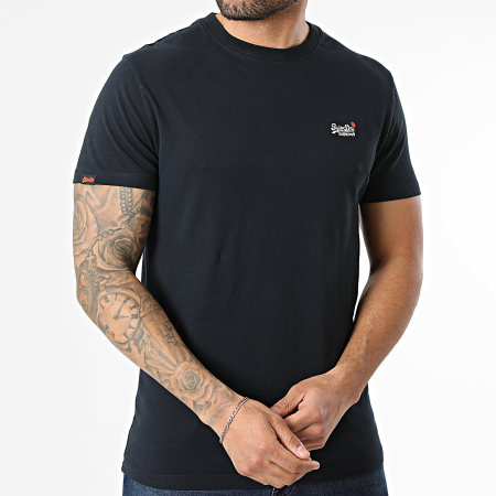 Superdry - Camiseta Essential Contrast Embroidery M1012078B Azul Marino