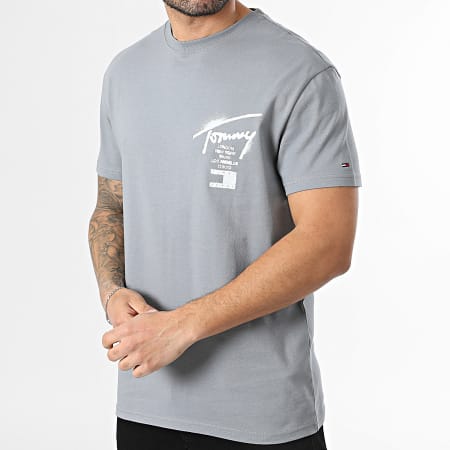 Tommy Jeans - Tee Shirt Regular Fit City Sign 2553 Gris