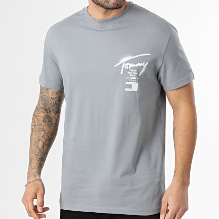 Tommy Jeans - Tee Shirt Regular Fit City Sign 2553 Gris