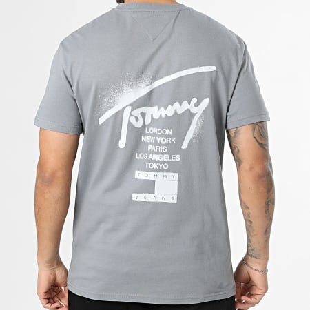 Tommy Jeans - Tee Shirt Regular Fit City Sign 2553 Gris