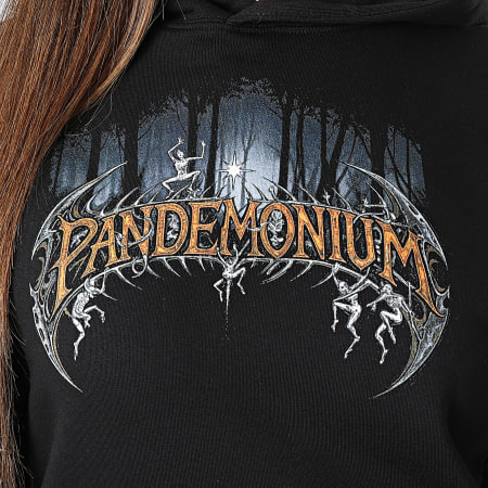 Vald - Sweat Capuche Relaxed Femme Rock Noir