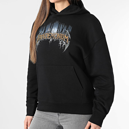 Vald - Sweat Capuche Relaxed Femme Rock Noir