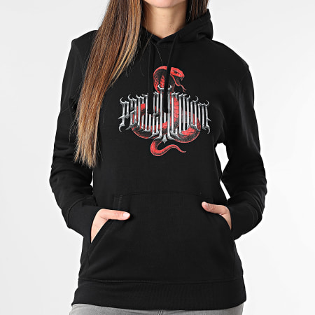 Vald - Sweat Capuche Femme Snake Noir