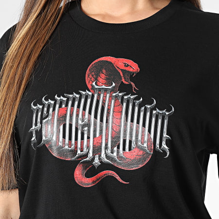 Vald - Tee Shirt Oversize Femme Snake Noir