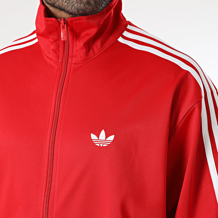 Adidas Originals - Ensemble De Survetement A Bandes Firebird KD8307 KD8319 Rouge Blanc