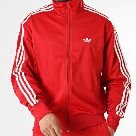 Adidas Originals - Ensemble De Survetement A Bandes Firebird KD8307 KD8319 Rouge Blanc