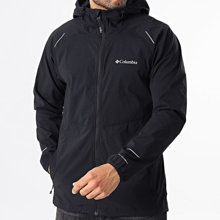 Columbia - Coupe-Vent Capuche Zippé Columbia Tech II 2160521 Noir