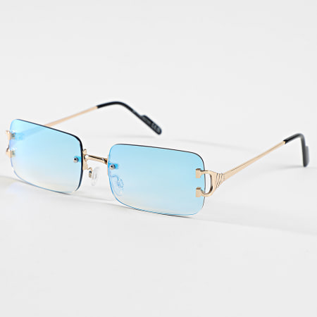 LBO - Lunettes De Soleil 0025 Doré Bleu