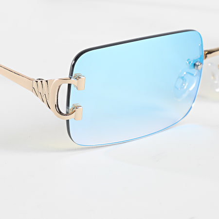 LBO - Lunettes De Soleil 0025 Doré Bleu