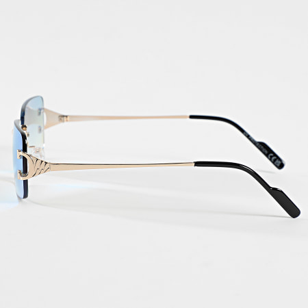 LBO - Lunettes De Soleil 0025 Doré Bleu