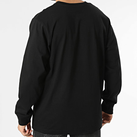 Luxury Lovers - Tee Shirt Manches Longues Relaxed Gold Heart Embroidery Noir