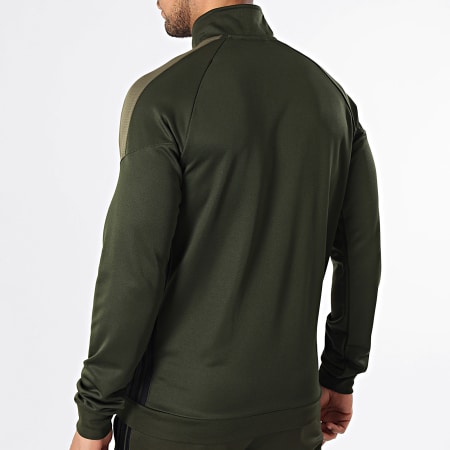 Adidas Sportswear - Ensemble De Survetement A Bandes Tiro Essential KC7141 Vert Kaki Foncé