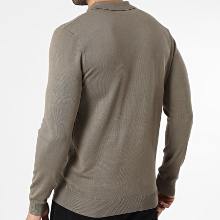 Frilivin - Polo Manches Longues Col Zippé 659 Vert Kaki