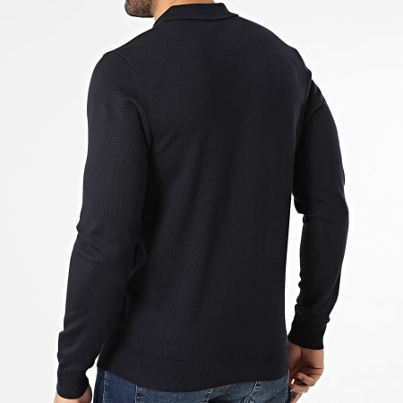 Frilivin - Polo Manches Longues Col Zippé 659 Bleu Marine