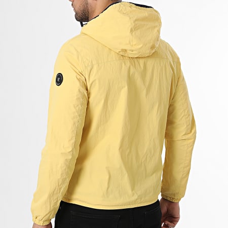 Kymaxx - Chaqueta con Capucha y Cremallera Amarilla