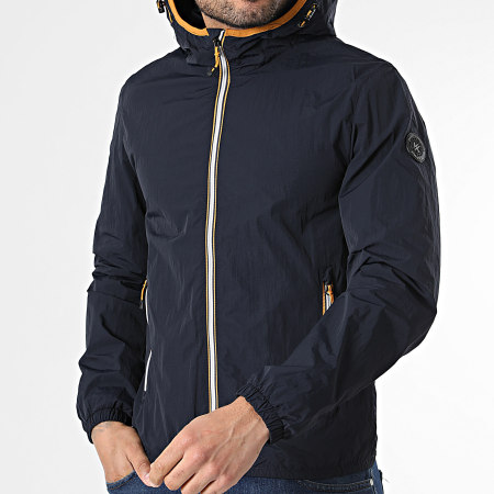 Kymaxx - Veste Capuche Zippée Bleu Marine