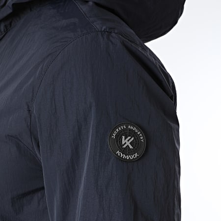 Kymaxx - Veste Capuche Zippée Bleu Marine