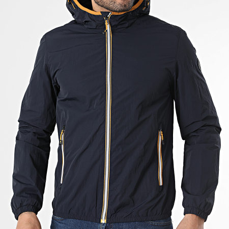 Kymaxx - Veste Capuche Zippée Bleu Marine