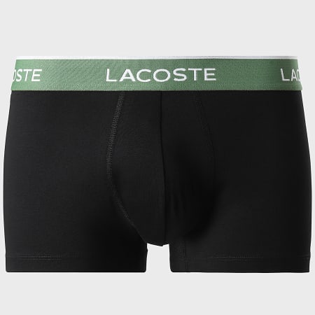 Lacoste - Lot De 3 Boxers Classic Noir Vert Jaune Rose