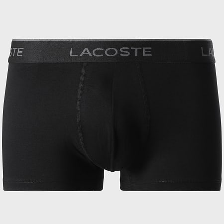 Lacoste - Lot De 3 Boxers Classic Noir Rouge Bleu Gris Anthracite