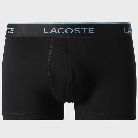 Lacoste - Lot De 3 Boxers Classic Noir Rouge Bleu Gris Anthracite