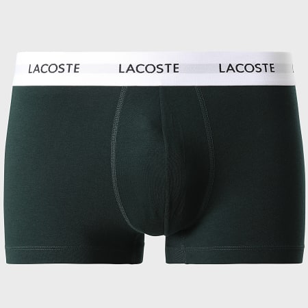 Lacoste - Lot De 3 Boxers Classic Noir Vert Foncé Vert