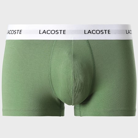 Lacoste - Lot De 3 Boxers Classic Noir Vert Foncé Vert
