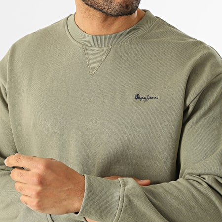 Pepe Jeans - Sweat Crewneck Small Logo PM5800154 Vert Kaki