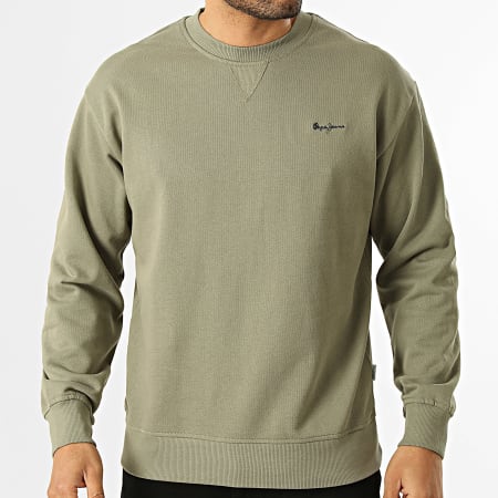 Pepe Jeans - Sweat Crewneck Small Logo PM5800154 Vert Kaki