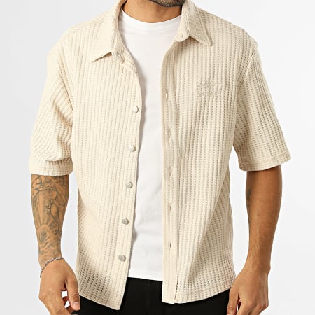 PXP - Chemise Manches Courtes Texturée 2610303 Beige Clair
