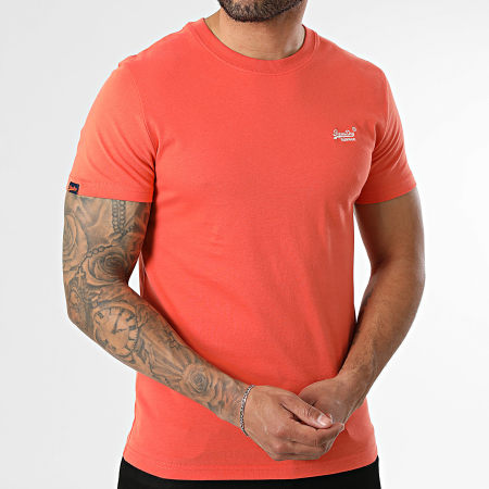 Superdry - Camiseta Essential Logo Embroidery M1011245A Naranja
