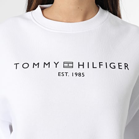 Tommy Hilfiger - Sweat Crewneck Femme Corp Logo 7831 Blanc