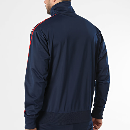 Adidas Originals - Ensemble De Survêtement A Bandes Firebird TP KD3841 KD3830 Bleu Marine Rouge Blanc Doré