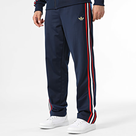 Adidas Originals - Ensemble De Survêtement A Bandes Firebird TP KD3841 KD3830 Bleu Marine Rouge Blanc Doré