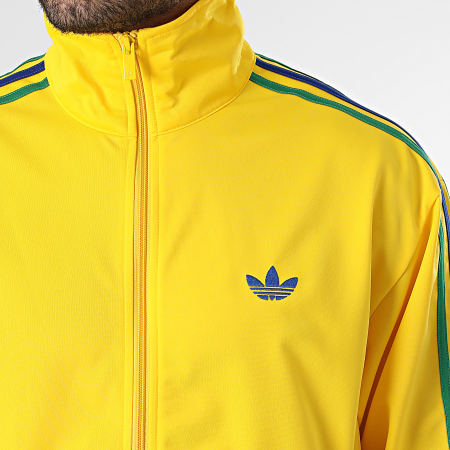 Adidas Originals - Ensemble De Survêtement A Bandes Firebird TP KD3848 KD3840 Jaune Bleu Marine Vert