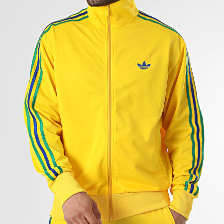 Adidas Originals - Ensemble De Survêtement A Bandes Firebird TP KD3848 KD3840 Jaune Bleu Marine Vert