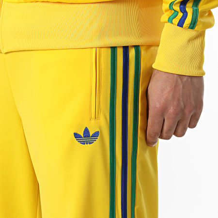 Adidas Originals - Ensemble De Survêtement A Bandes Firebird TP KD3848 KD3840 Jaune Bleu Marine Vert
