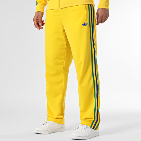 Adidas Originals - Ensemble De Survêtement A Bandes Firebird TP KD3848 KD3840 Jaune Bleu Marine Vert