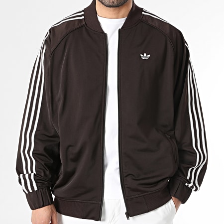 Adidas Originals - Veste Zippée A Bandes Britcore Superstar HZ3780 Marron