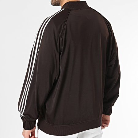 Adidas Originals - Veste Zippée A Bandes Britcore Superstar HZ3780 Marron