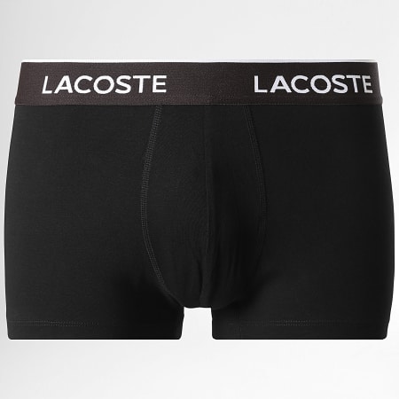 Lacoste - Lot De 5 Boxers Classic Noir Marron Camel Beige Rose