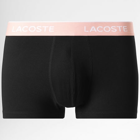 Lacoste - Lot De 5 Boxers Classic Noir Marron Camel Beige Rose