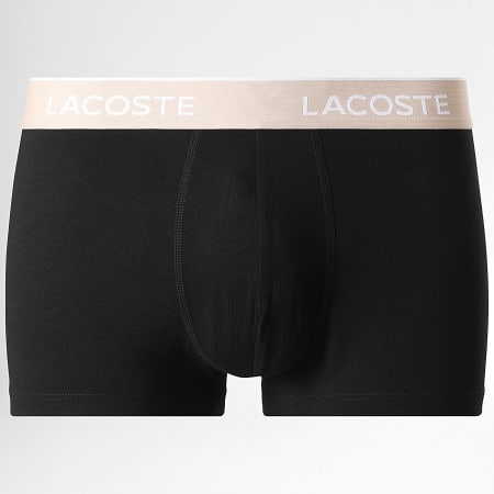 Lacoste - Lot De 5 Boxers Classic Noir Marron Camel Beige Rose