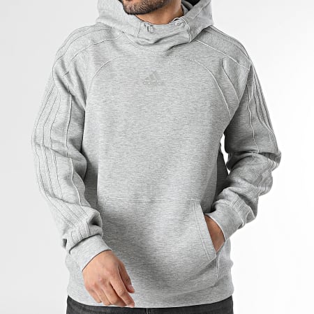 Adidas Sportswear - Sweat Capuche Spacer Cutline KE0709 Gris Chiné