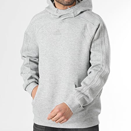Adidas Sportswear - Sweat Capuche Spacer Cutline KE0709 Gris Chiné