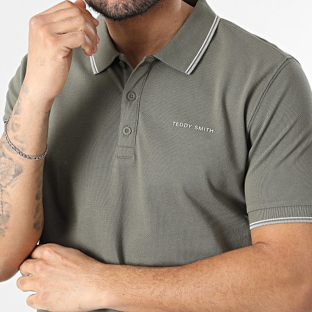 Teddy Smith - Polo Manches Courtes Pasian 2 11316819D Vert Kaki